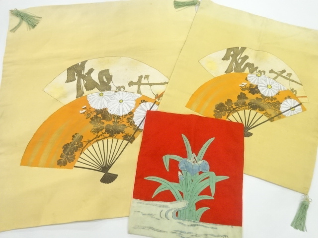 JAPANESE KIMONO / ANTIQUE WOVEN KIMONO FOR SUMMER 3-PIECE SET